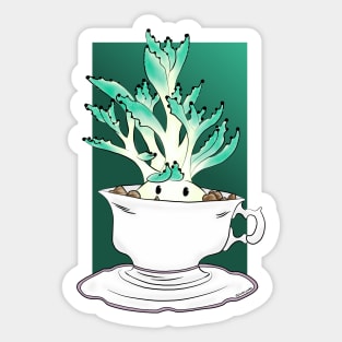 Succulent in a teacup Sticker